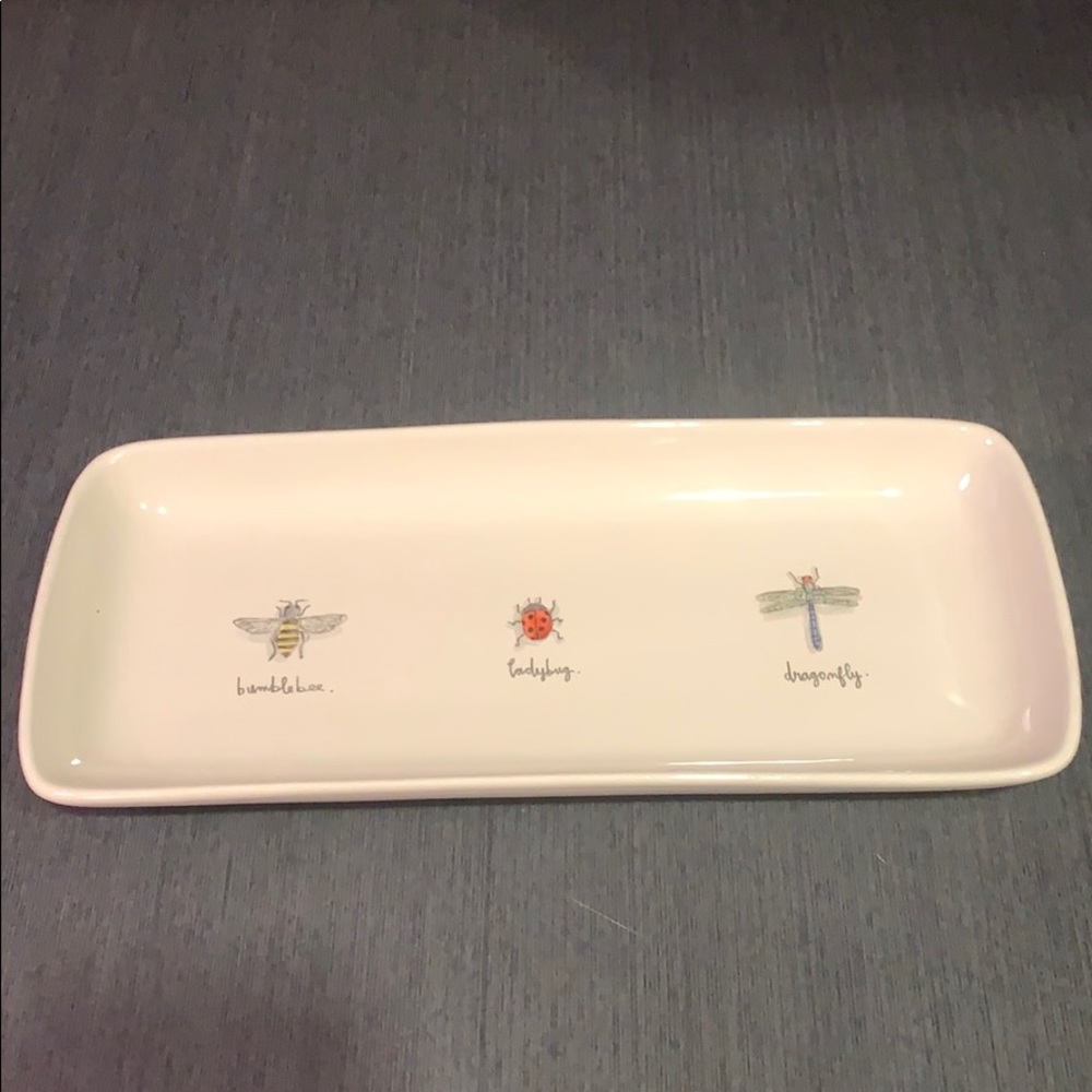 Rae Dunn Bumblebee Ladybug & Dragonfly Plate
